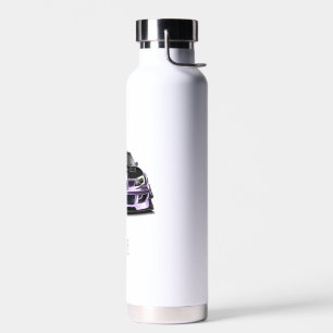 schielendes Auge lila handgezeichnete Kunst  Trinkflasche