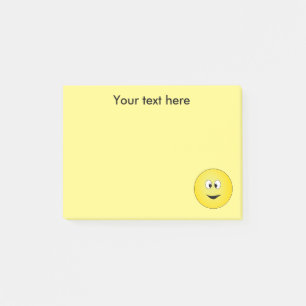 Schielendes gelbes Gesicht personalisiert Post-it Klebezettel