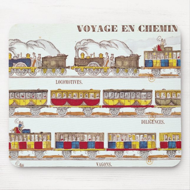 Schienen-Reise im Jahre 1845 Mousepad (Vorne)