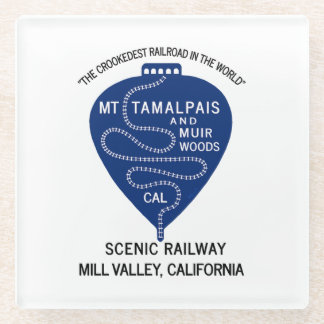 Schienenachterbahn Mt Tamalpais Glasuntersetzer