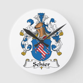 Schier Familienwappen Runde Wanduhr