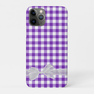 schierer Bogen auf lila und weißem Gingham Case-Mate iPhone Hülle