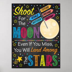 Schießen auf das Mondplakat Poster