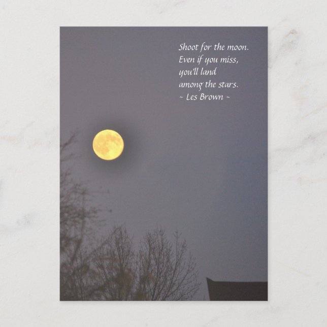 Schießen auf den Mond Postkarte (Vorderseite)