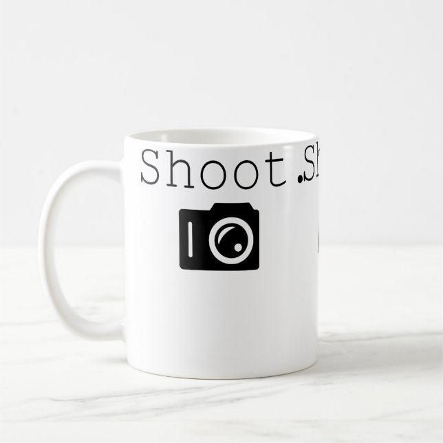 Schießen. Fotografie Fotograf 	 Mit Kamera Kaffeetasse (Links)