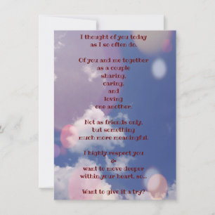 Schießen Sie Ihren Schuss auf ihre flache Grußkart