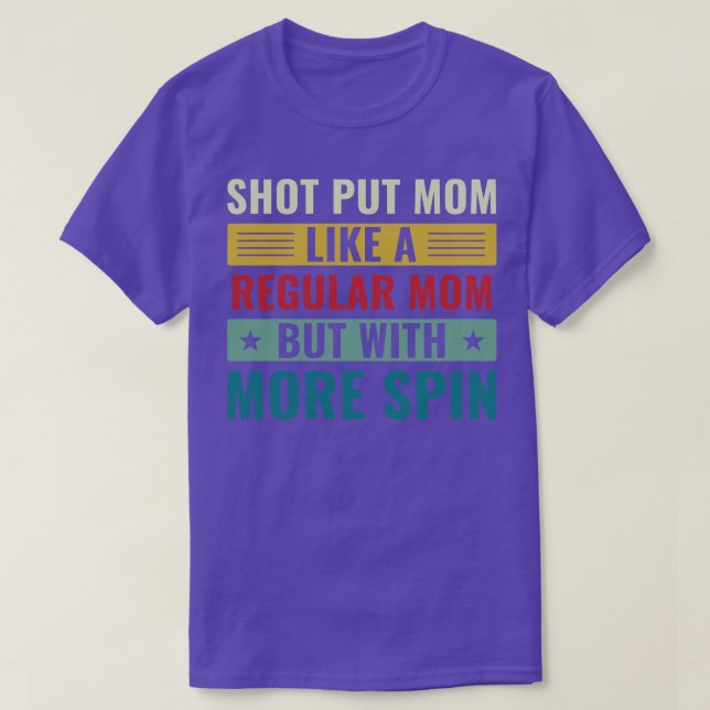 Schießen Sie Mama schießen Sie Athlete Shot Putter T-Shirt (Design vorne)