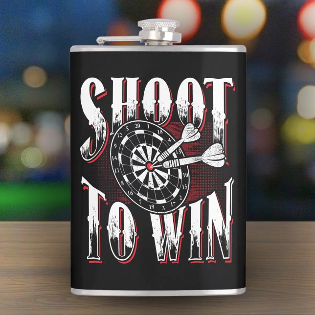 Schießen Sie zu gewinnen Vinyl Wrapped Flask 8 oz. Flachmann (Von Creator hochgeladen)