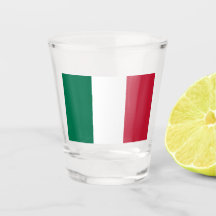 Schießglas der italienischen Flagge