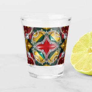 Schießglas mit Los Angeles Farben Schnapsglas