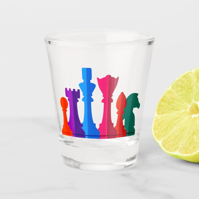 Schießglas-Schach Schnapsglas (Vorderseite)