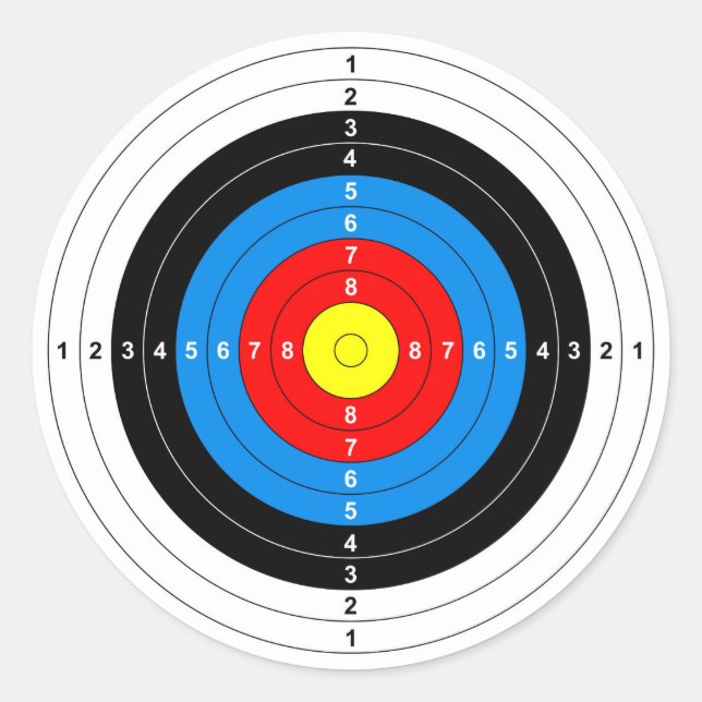 Schießschartenmesser Runder Aufkleber (Vorderseite)