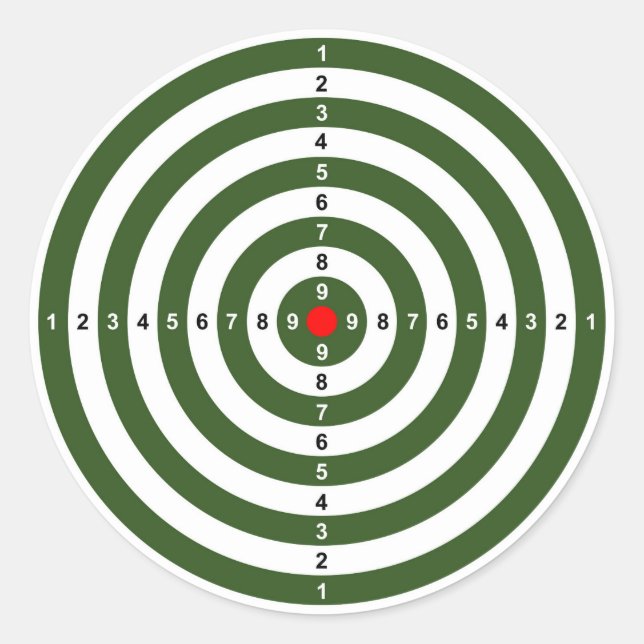 Schießschartenmesser Runder Aufkleber (Vorderseite)