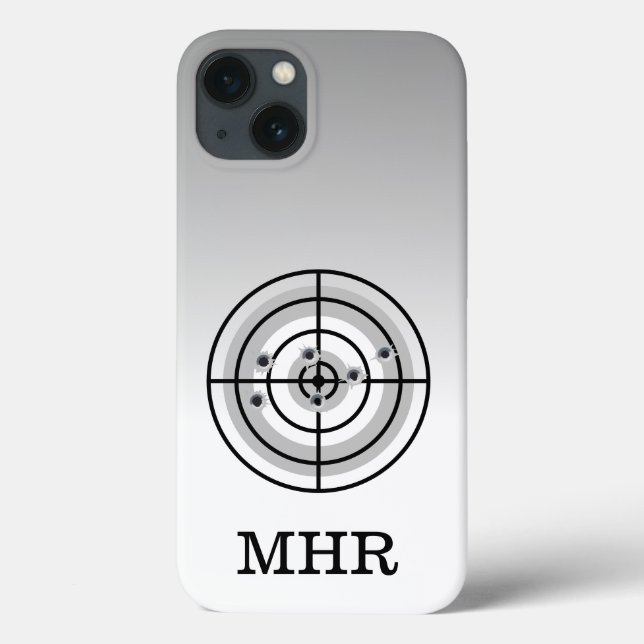 Schiessscheibe Schütze Monogramm Case-Mate iPhone Hülle (Rückseite)