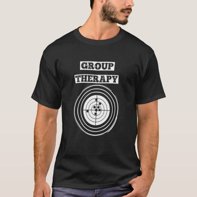 Schiessstand-Gruppentherapie T-Shirt (Vorderseite)