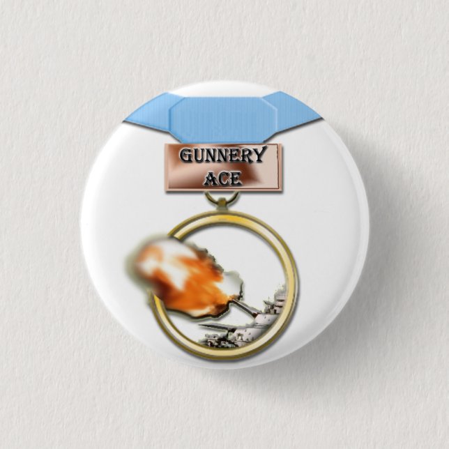 Schießwesen Ace Medaillenknopf Button (Vorderseite)