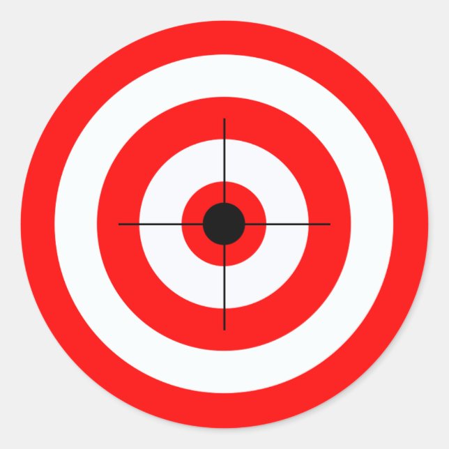 Schießziele Hohe Sichtbarkeit leuchtend farbig Runder Aufkleber (Vorderseite)