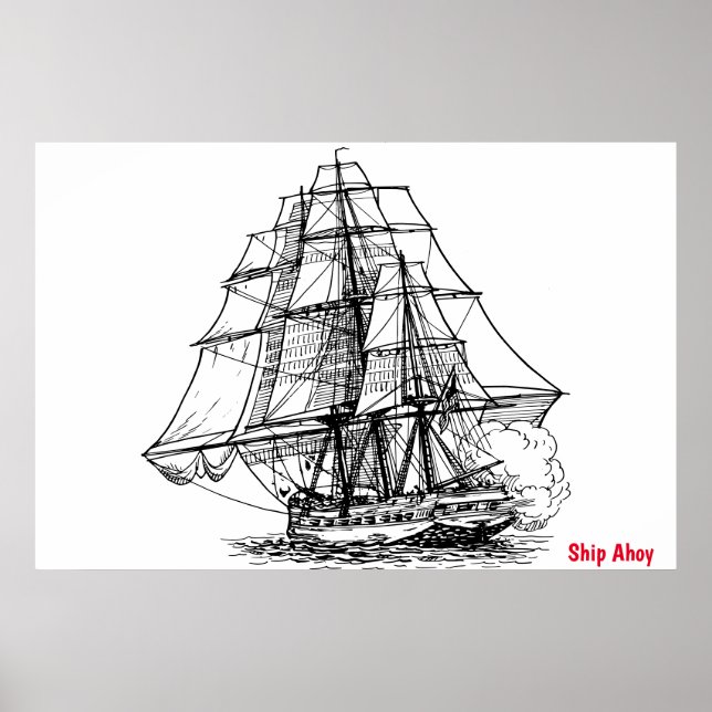 Schiff Ahoi Poster (Vorne)