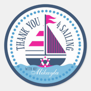 Schiff Ahoy! Girl Sticker A