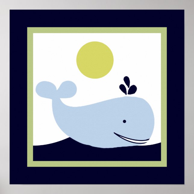 Schiff Ahoy Mate/Nautical/Whale Wall Art Poster (Vorne)