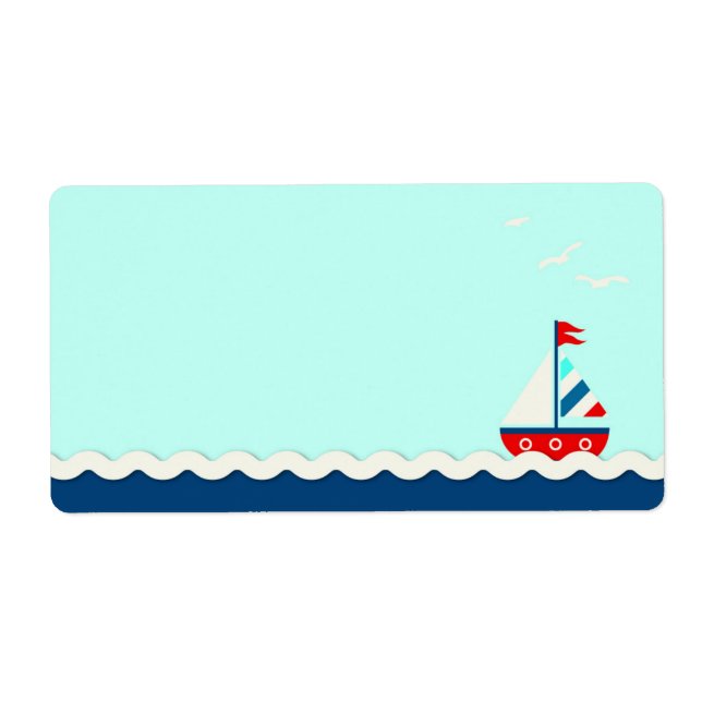 Schiff Ahoy! Name Tag Aqua (Vorne)