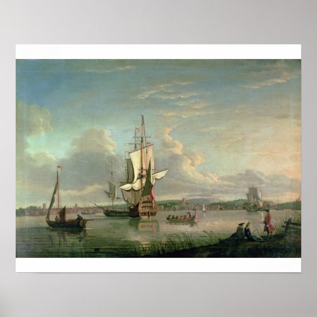 Schiff an der Themse vor Woolwich Poster (Vorne)