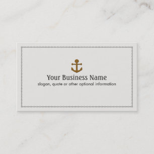 Schiff Anchor Nautic Visitenkarte