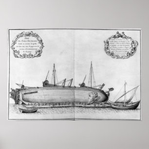 Schiff auf dem Rumpf Poster