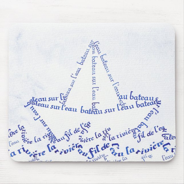 Schiff auf dem Wasser Mousepad (Vorne)