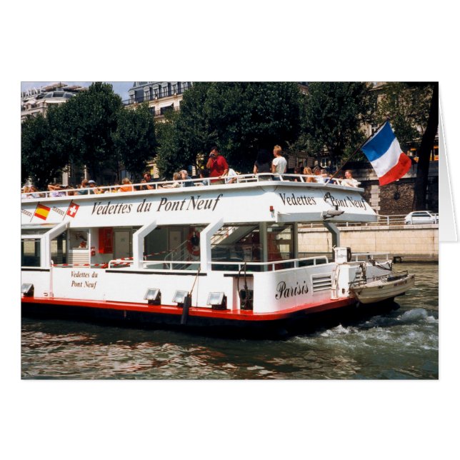 Schiff auf der Seine-Karte in Paris (Vorderseite (Horizontal))