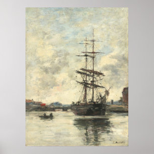 Schiff auf der Touque - Eugène Boudin Fine Art Poster