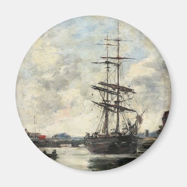 Schiff auf der Touques Eugene Boudin (Französisch, Magnet (Vorne)