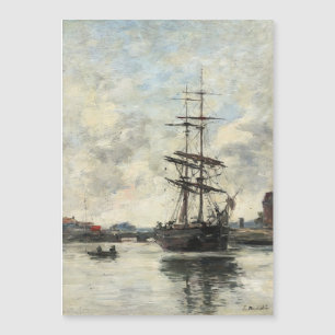 Schiff auf der Touques Eugene Boudin (Französisch, Magnetkarte