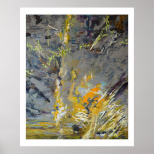 Schiff auf Felsen Poster