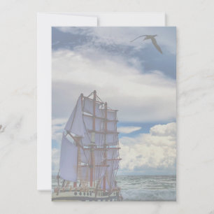 Schiff auf See - geringere Deckkraft Einladung