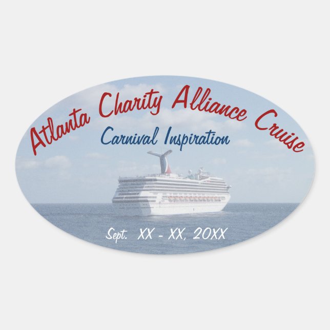 Schiff auf See Ovaler Aufkleber (Vorderseite)