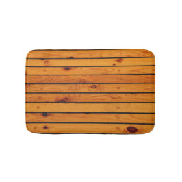 Schiff aus klassischem nautisch-braunem Holz Badematte