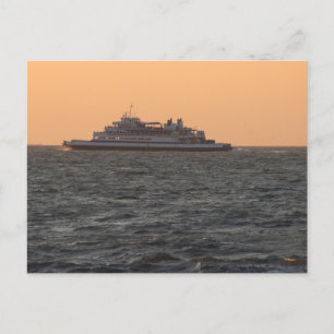 Schiff bei Sunset Postcard Postkarte