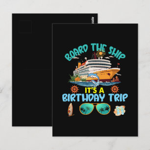 Schiff Besteigen Es Ist Eine Geburtstagsreise Postkarte