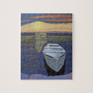 Schiff by Shore Leinwand Art Puzzle