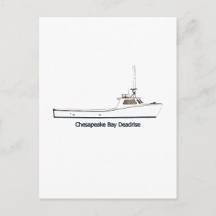 Schiff "Chesapeake Bay Deadrise" (mit dem Titel) Postkarte