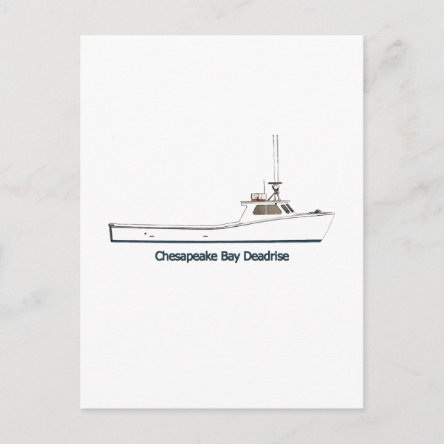 Schiff "Chesapeake Bay Deadrise" (mit dem Titel) Postkarte (Vorderseite)