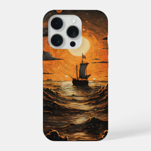 Schiff, das in der Nacht segelt iPhone 15 Pro Hülle