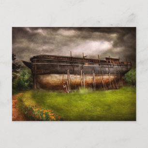 Schiff - Der Bau der Arche Noah Postkarte