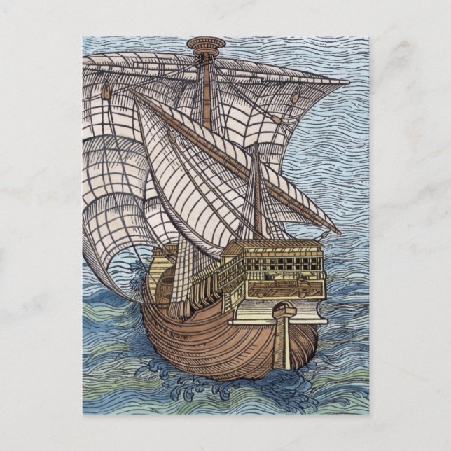 Schiff der Columbus'Time Postkarte (Vorderseite)