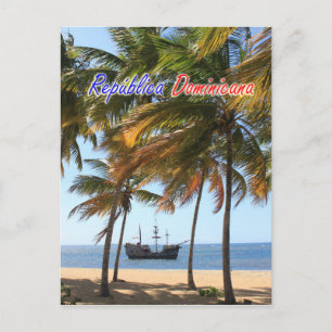 Schiff der Dominikanischen Republik Postkarte