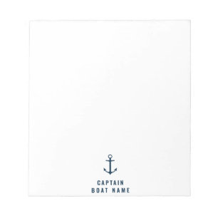 Schiff der Nautical Anchor Navy Notizblock