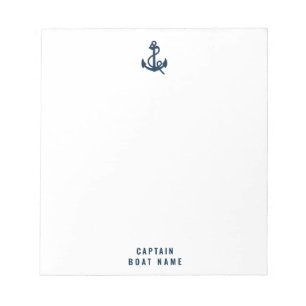 Schiff der Nautical Anchor Navy Notizblock