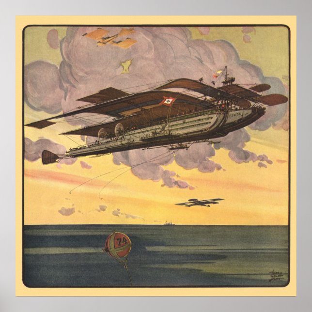 Schiff der Vintagen Science Fiction Poster (Vorne)