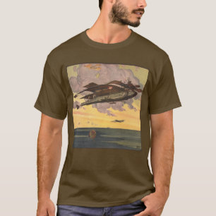 Schiff der Vintagen Science Fiction T-Shirt